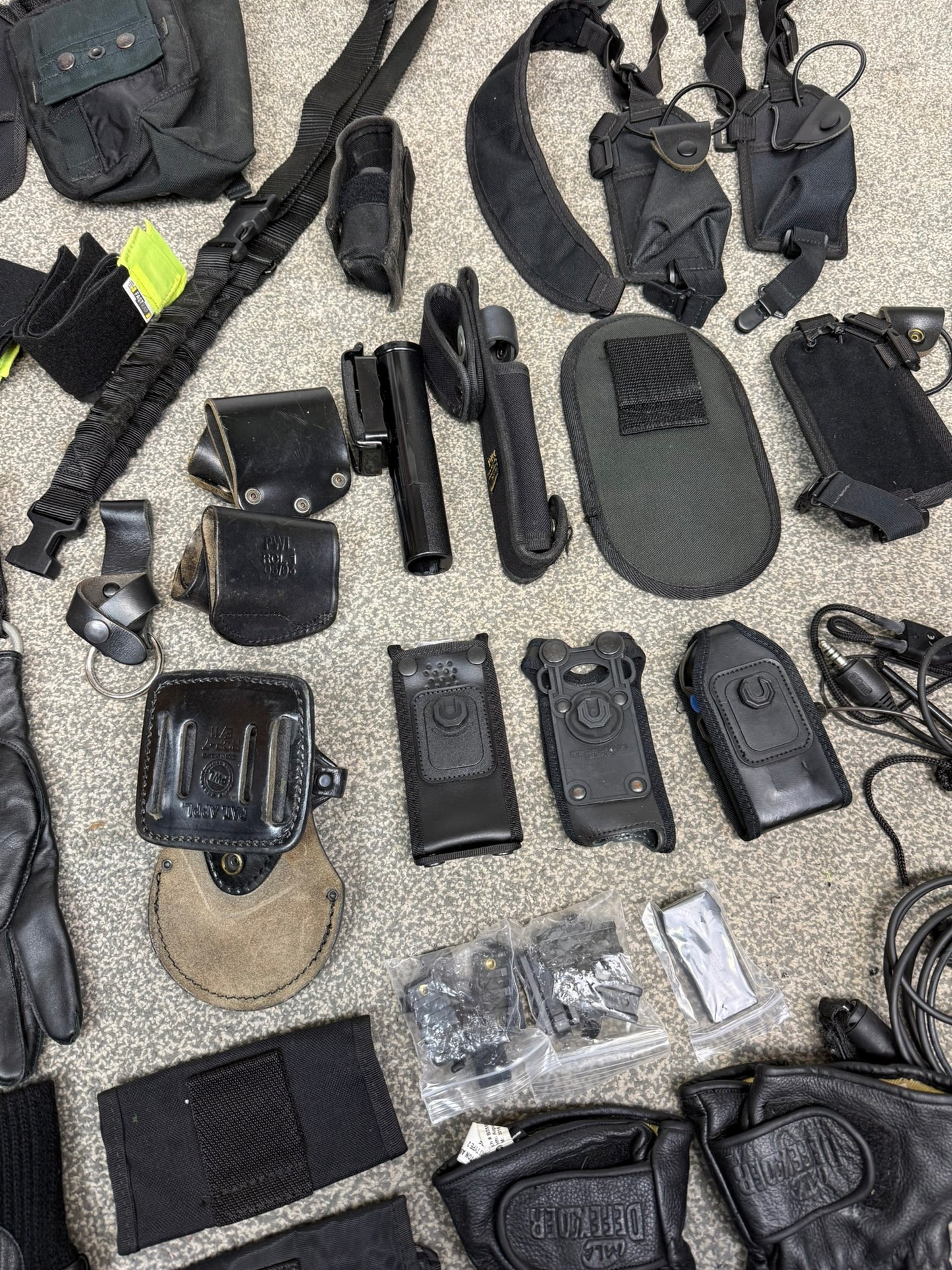 Ex Police Accessory Job Lot Belt Pouches Gloves Torch Cuff Holders Security Lot