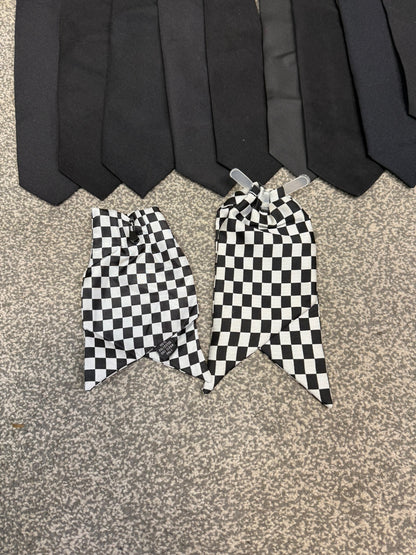 12x Ex Police Clip On Uniform Ties Job Lot Bundle Black, Blue & Cravat