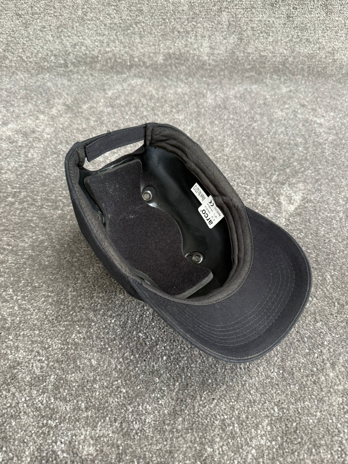 Ex Police Black Baseball Bump Cap ARCO Hard Hat 54-59cm