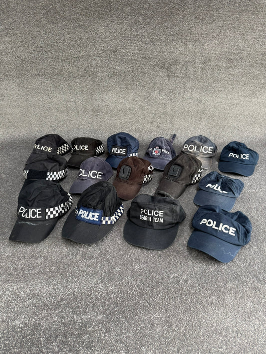 Ex Police Baseball Cap Hat Job Lot x15 Theatre Headwear Uniform Film Prop Lot