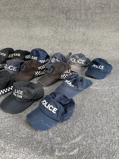 Ex Police Baseball Cap Hat Job Lot x15 Theatre Headwear Uniform Film Prop Lot