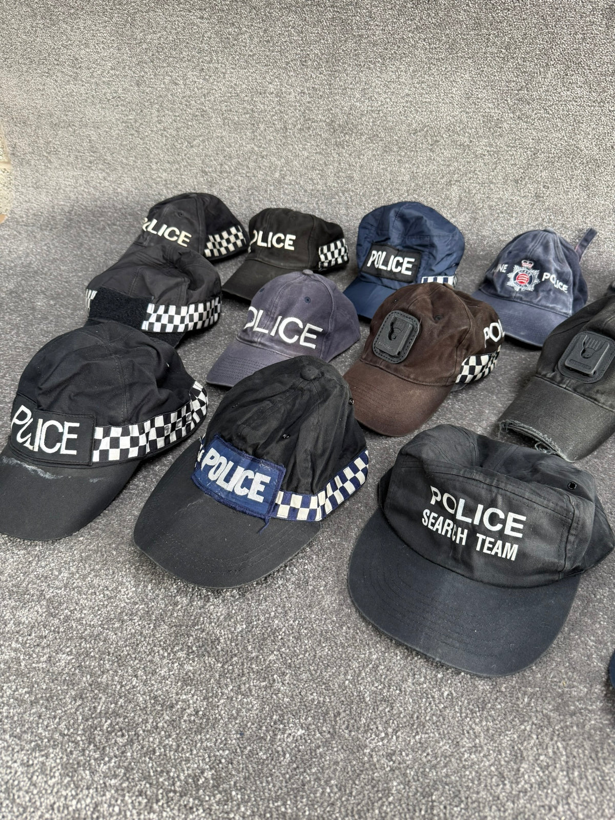 Ex Police Baseball Cap Hat Job Lot x15 Theatre Headwear Uniform Film Prop Lot