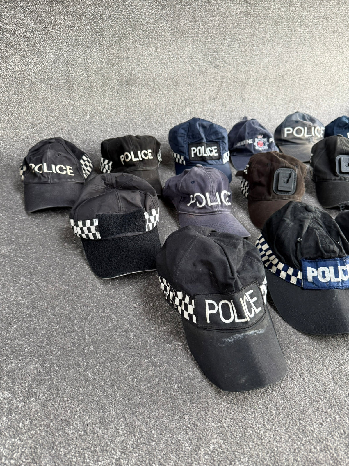 Ex Police Baseball Cap Hat Job Lot x15 Theatre Headwear Uniform Film Prop Lot