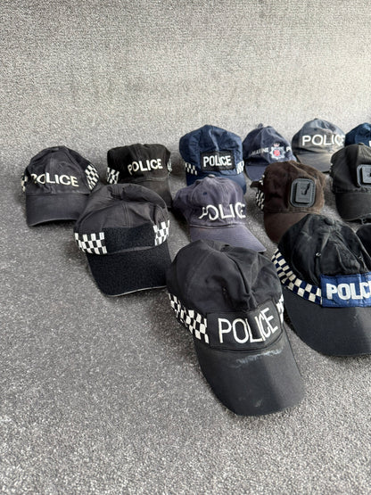 Ex Police Baseball Cap Hat Job Lot x15 Theatre Headwear Uniform Film Prop Lot