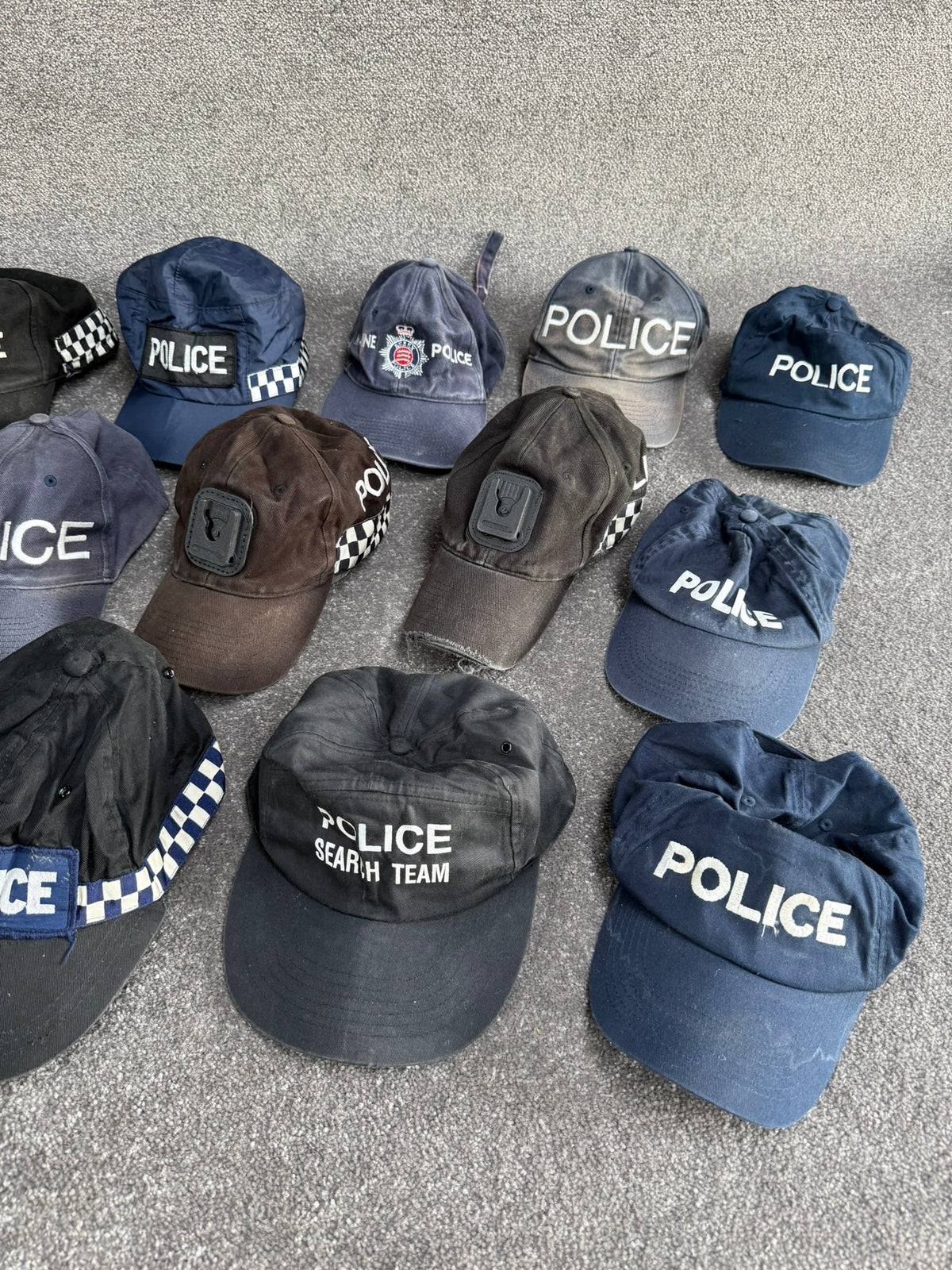 Ex Police Baseball Cap Hat Job Lot x15 Theatre Headwear Uniform Film Prop Lot