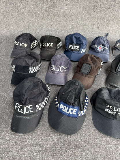 Ex Police Baseball Cap Hat Job Lot x15 Theatre Headwear Uniform Film Prop Lot