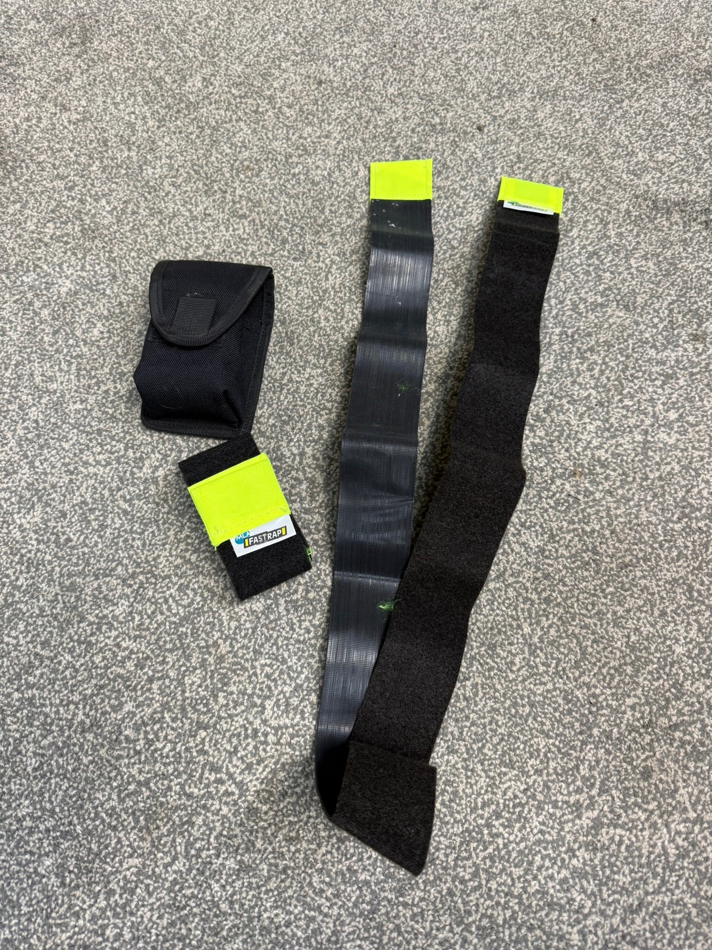 Ex Police Fast Strap Leg Restraints With Protec Pouch Hook & Loop Handcuffs SIA Security