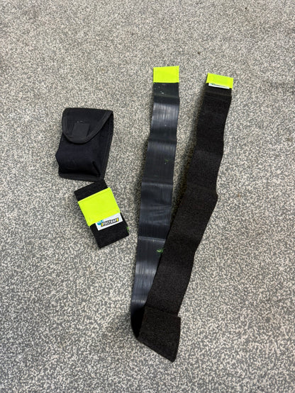 Ex Police Fast Strap Leg Restraints With Protec Pouch Hook & Loop Handcuffs SIA Security