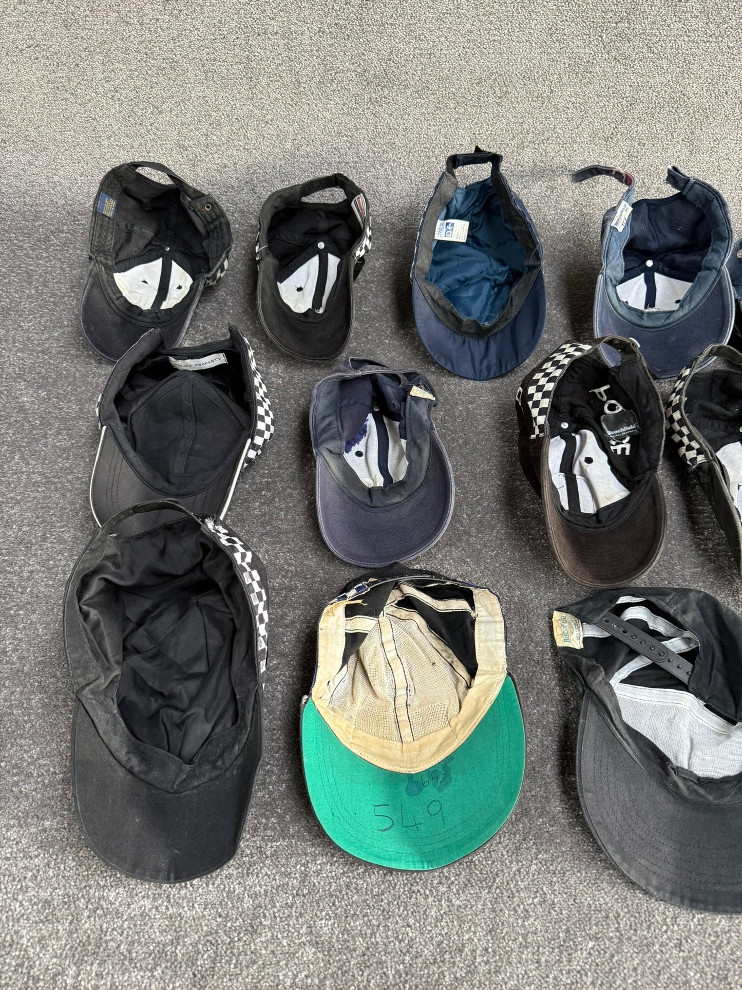 Ex Police Baseball Cap Hat Job Lot x15 Theatre Headwear Uniform Film Prop Lot