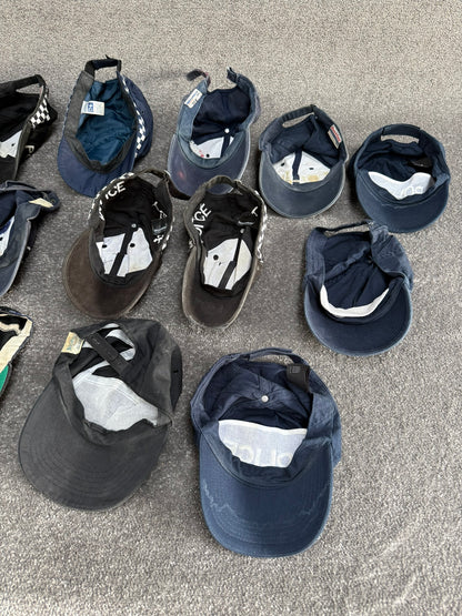 Ex Police Baseball Cap Hat Job Lot x15 Theatre Headwear Uniform Film Prop Lot