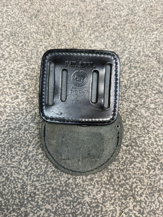Ex Police PWL Leather Handcuff Pouch Rigid Cuff Belt Holder Security Prison
