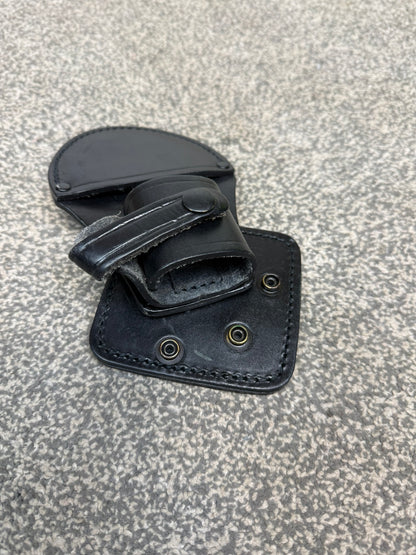 Ex Police PWL Leather Handcuff Pouch Rigid Cuff Belt Holder Security Prison