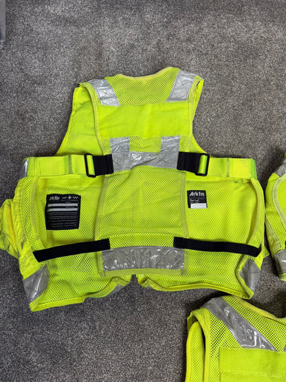 3x Ex Police Hi Vis Utility Tac Vest Job Lot LARGE Security Equipment Patrol Vests