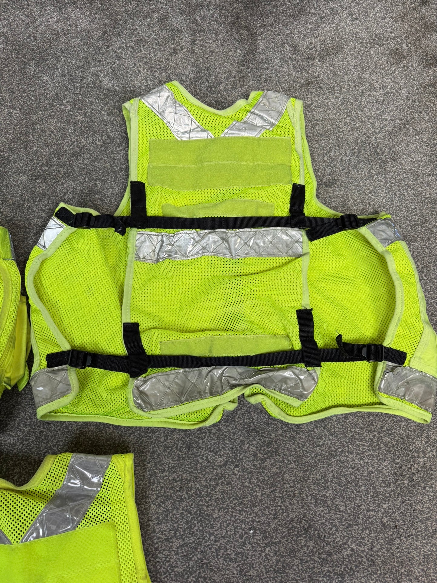 3x Ex Police Hi Vis Utility Tac Vest Job Lot LARGE Security Equipment Patrol Vests