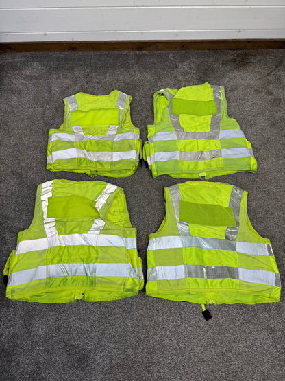 4x Ex Police Hi Vis Utility Tac Vest Job Lot Security Equipment Patrol Vests Grd B