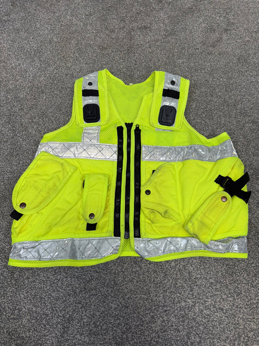 Ex Police Hi Vis Utility Tac Vest Large Security Patrol Equipment Vest Marshall