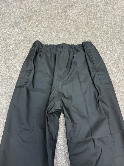 Ex Police Black Waterproof Over Trousers Builder Biker Outdoor Wet Weather Rain Trousers