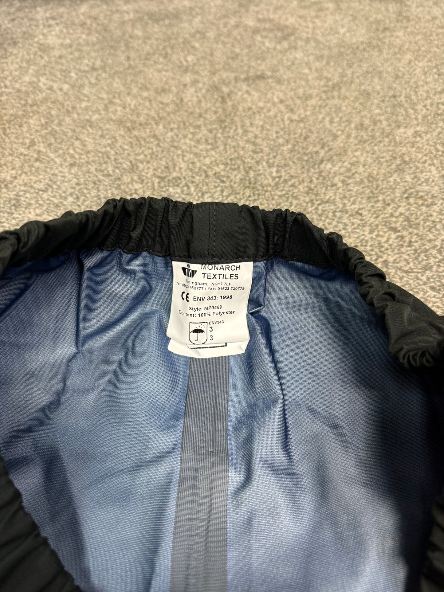 Ex Police Black Waterproof Over Trousers Builder Biker Outdoor Wet Weather Rain Trousers
