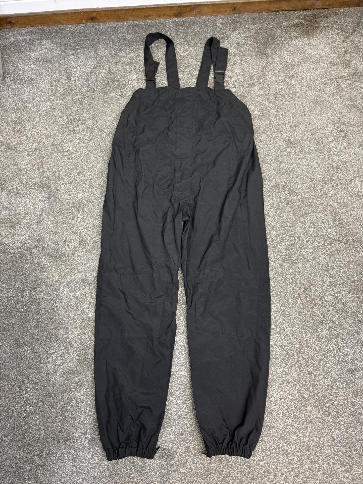 Ex Police Black Salopettes Waterproof Over Trousers Porelle - XXL