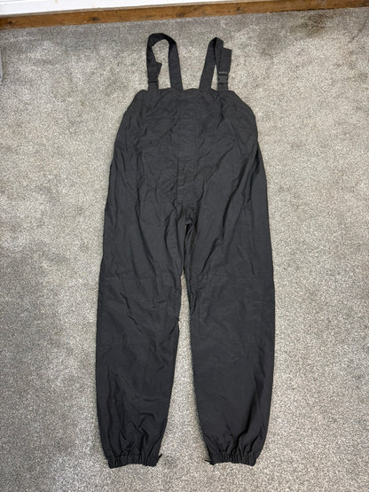 Ex Police Black Salopettes Waterproof Over Trousers Porelle - XXL