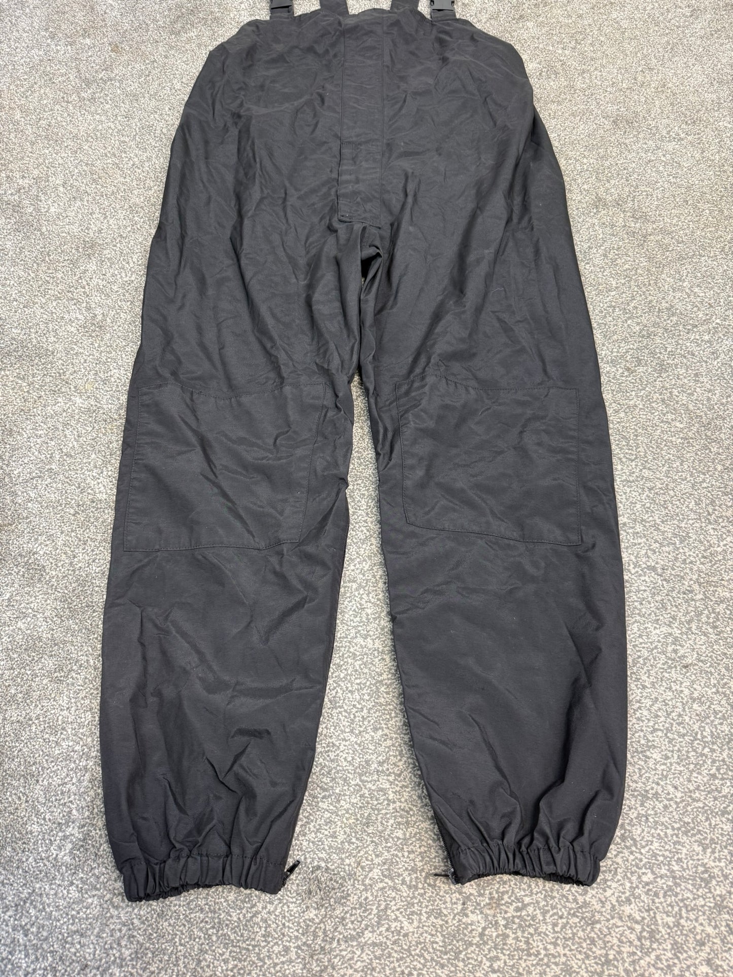 Ex Police Black Salopettes Waterproof Over Trousers Porelle - XXL