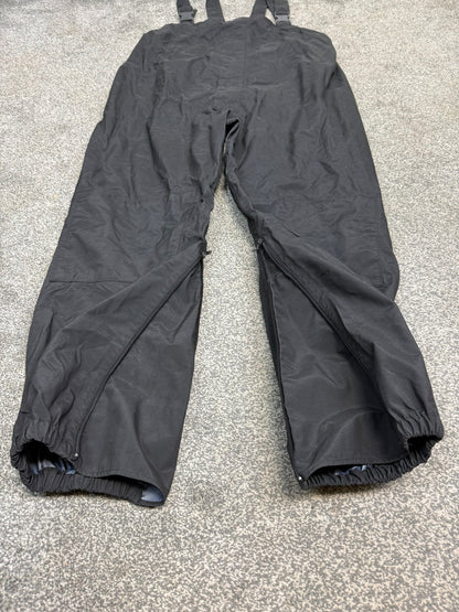 Ex Police Black Salopettes Waterproof Over Trousers Porelle - XXL