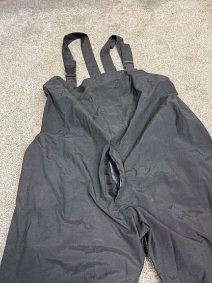 Ex Police Black Salopettes Waterproof Over Trousers Porelle - XXL