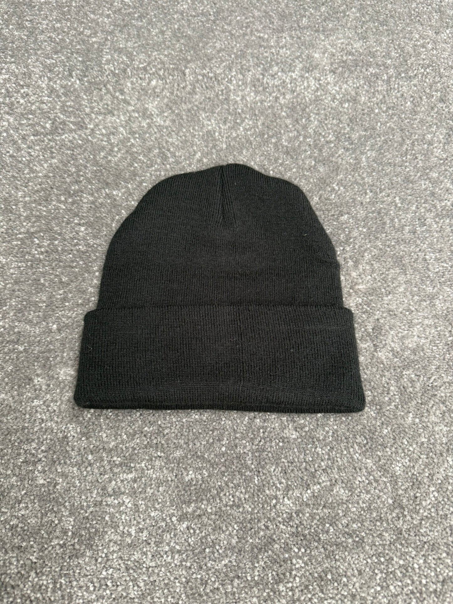 Ex Police Black Beanie Hat Hook & Loop Badged