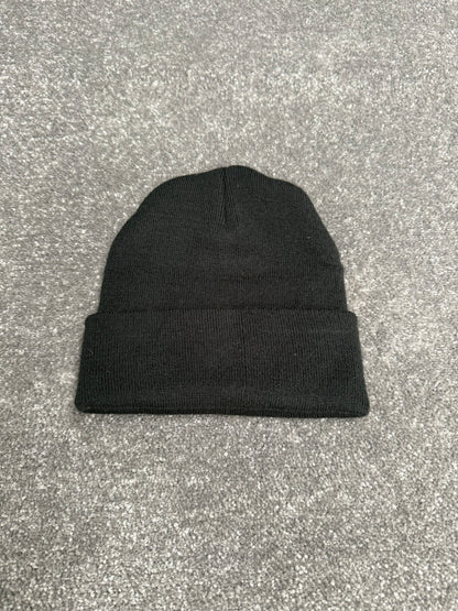 Ex Police Black Beanie Hat Hook & Loop Badged