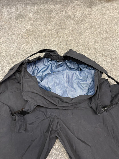 Ex Police Black Salopettes Waterproof Over Trousers Porelle - XXL
