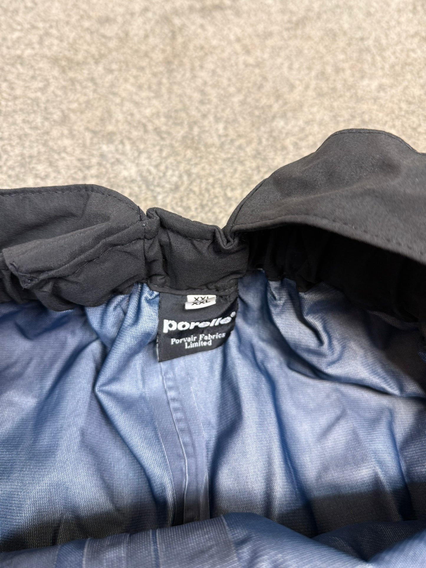 Ex Police Black Salopettes Waterproof Over Trousers Porelle - XXL