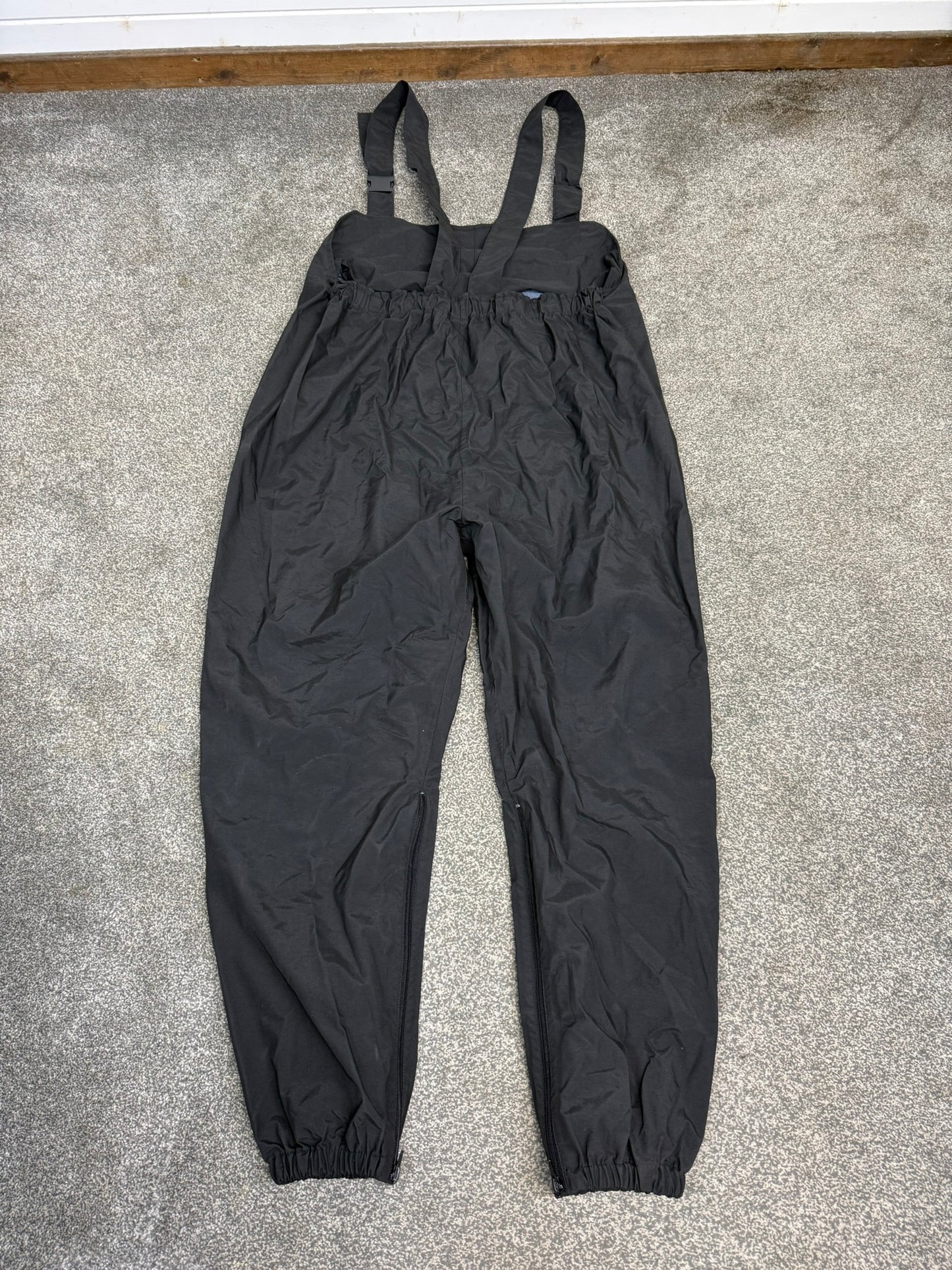 Ex Police Black Salopettes Waterproof Over Trousers Porelle - XXL