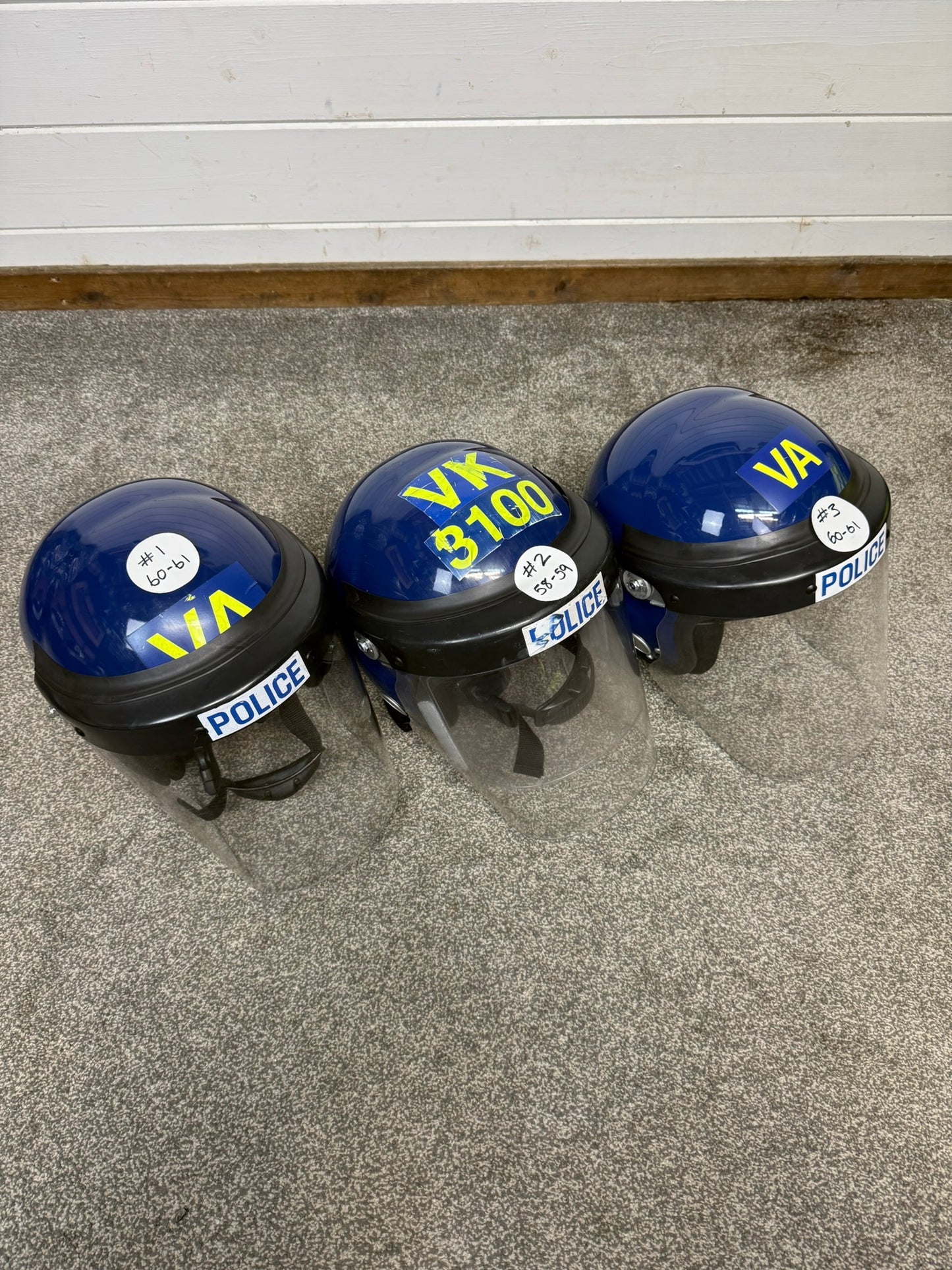 Ex Police Riot Helmet Public Order Badged Collectable Display Airsoft