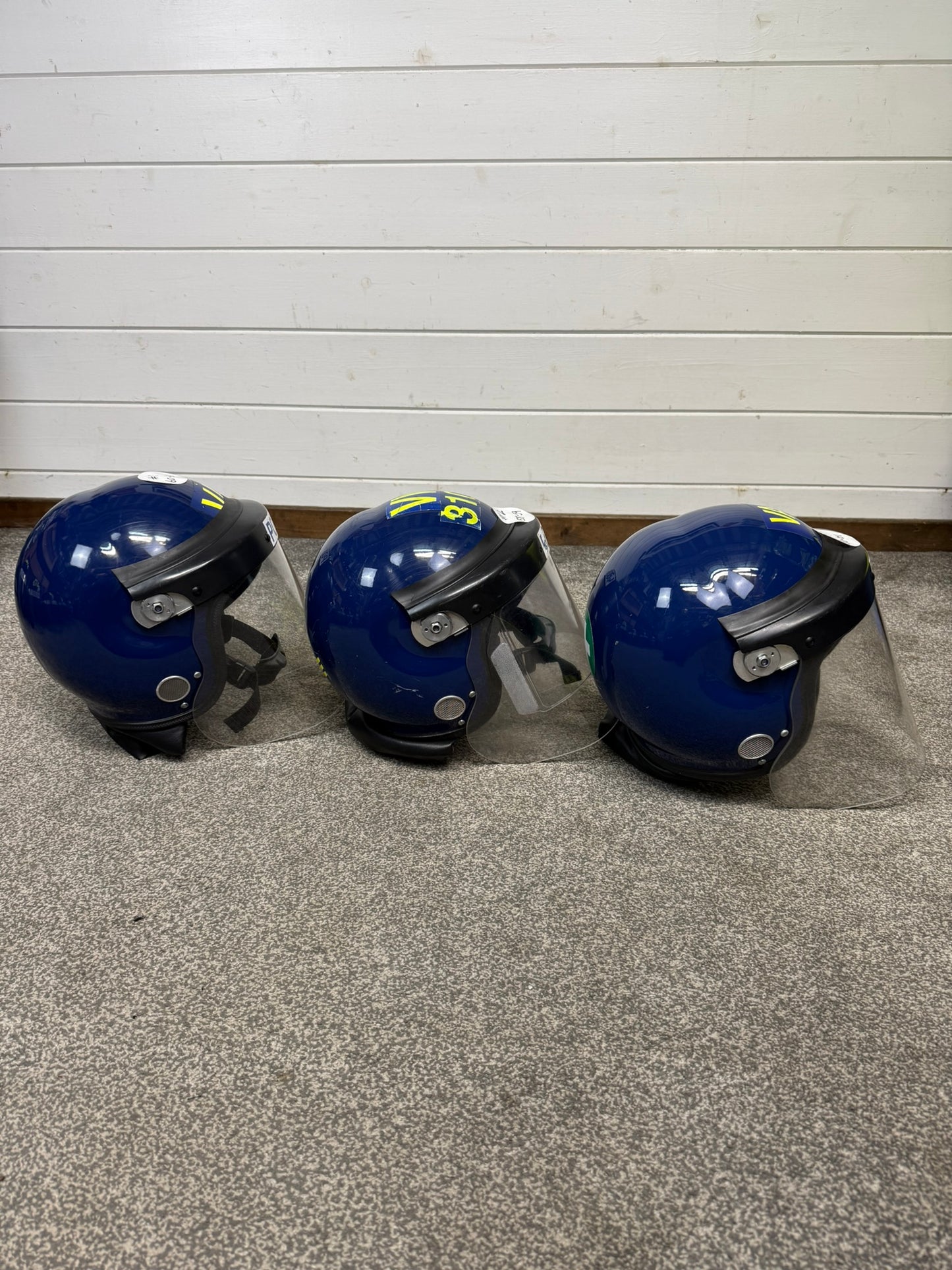 Ex Police Riot Helmet Public Order Badged Collectable Display Airsoft