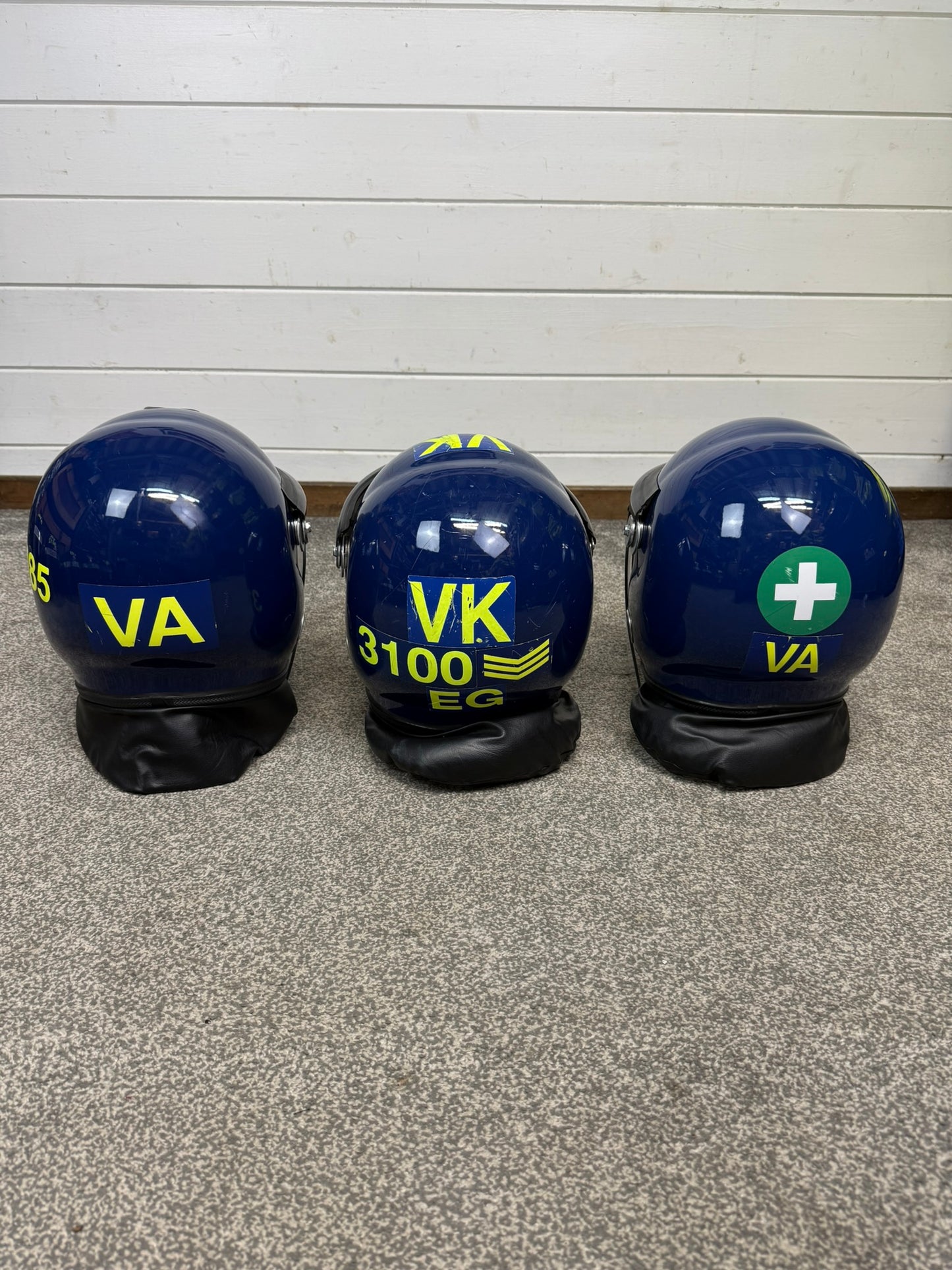 Ex Police Riot Helmet Public Order Badged Collectable Display Airsoft