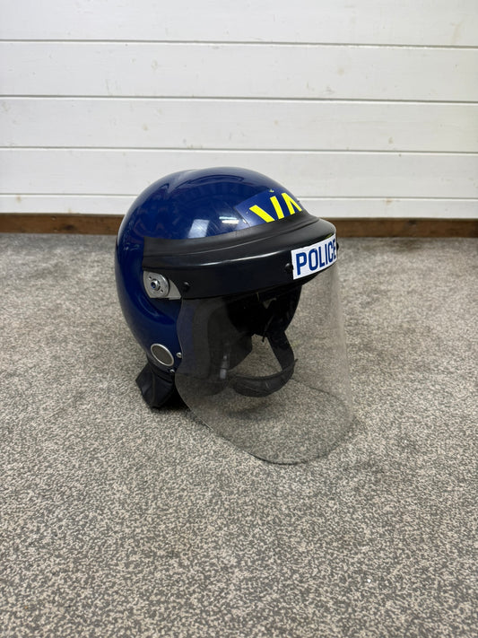 Ex Police Riot Helmet Public Order Badged Collectable Display Airsoft