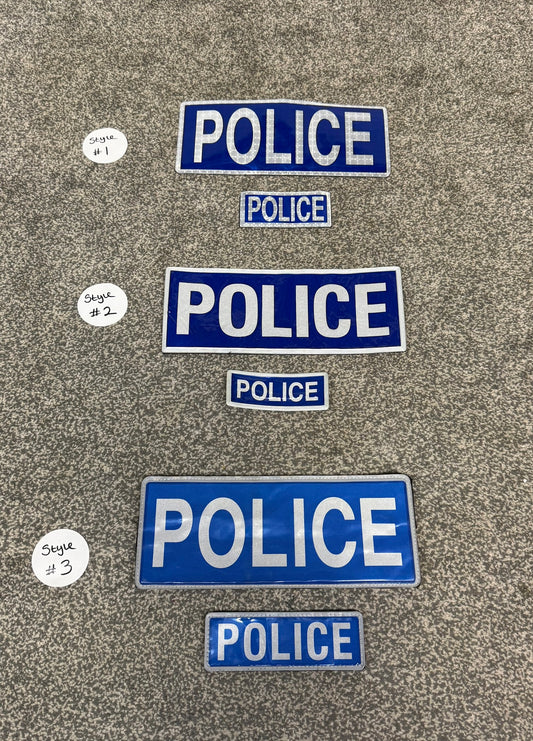 POLICE Hook & Loop Badge Set Film TV Uniform Collector