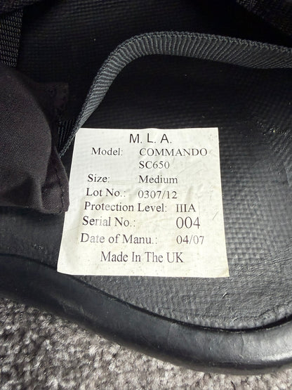 Ex Police Firearms MLA Commando SC650 Ballistic Kevlar Helmet Level IIIA MEDIUM