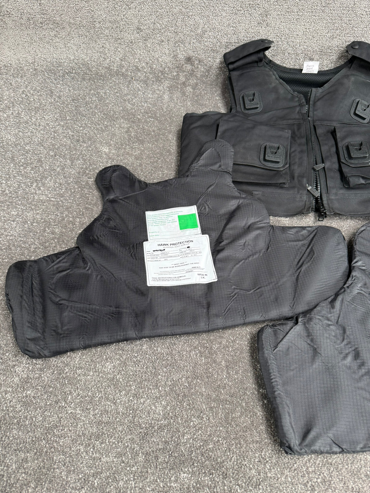 Ex Police Hawk Body Armour Stab Vest LARGE Anti Stab & Ballistic HG1A & KR1