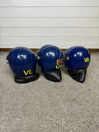 3x Ex Police Riot Helmet Job Lot Spares / Repair Film TV Prop Paintball Airsoft