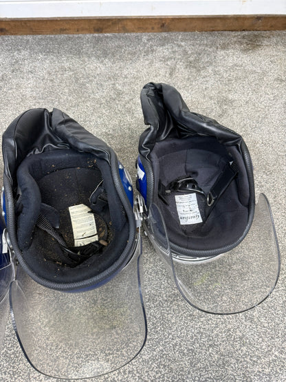3x Ex Police Riot Helmet Job Lot Spares / Repair Film TV Prop Paintball Airsoft