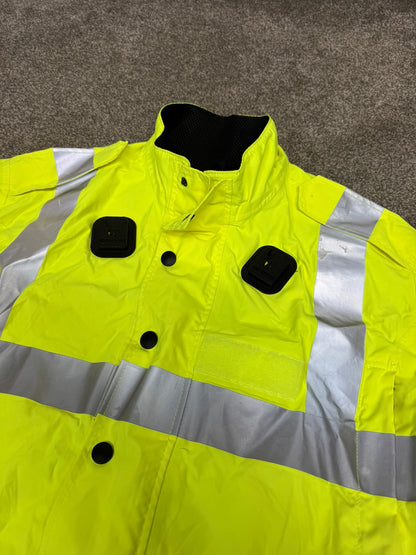 Ex Police Hi Vis Cycling Jacket MEDIUM Cyclist Waterproof Coat Security Events