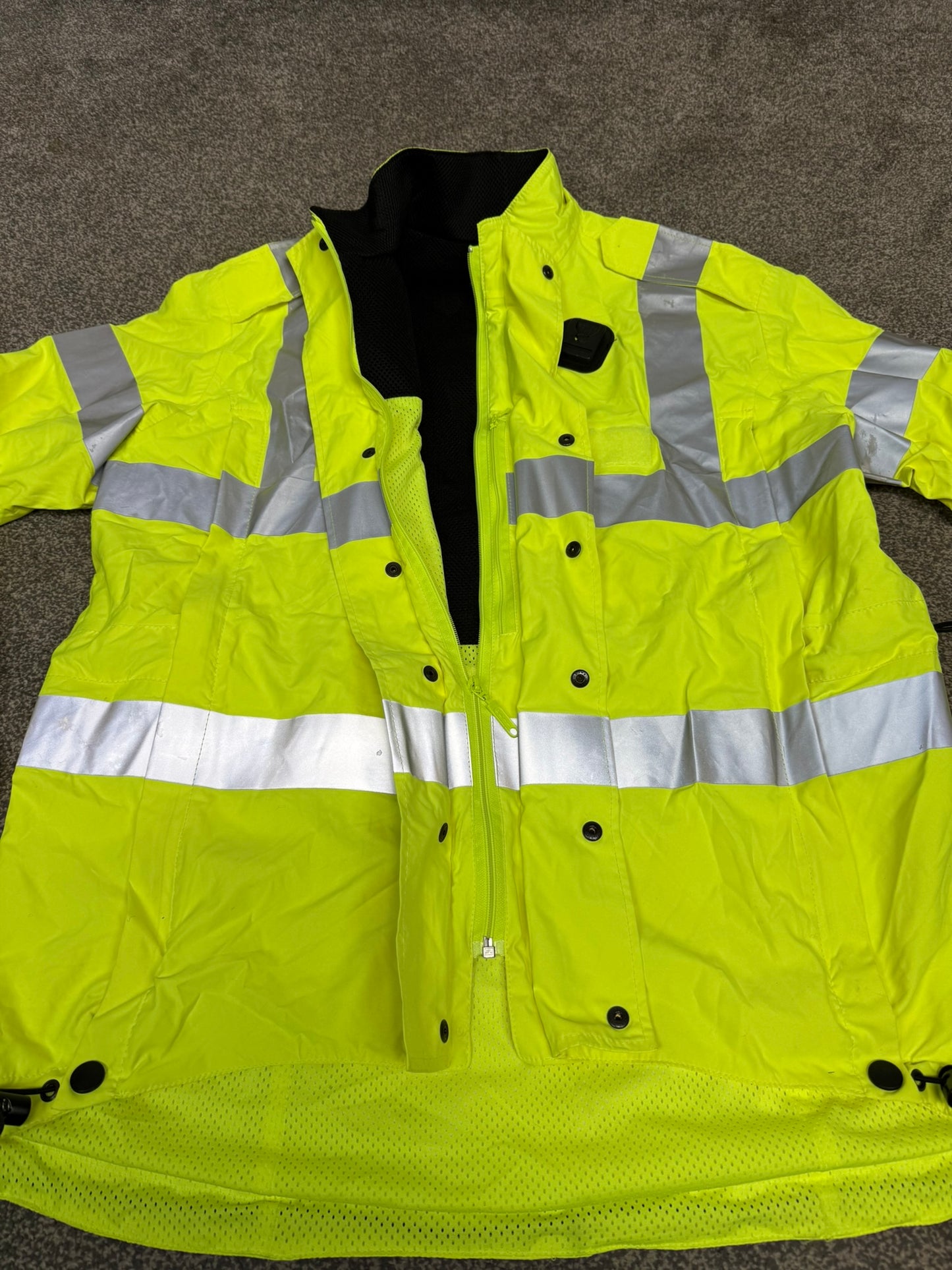 Ex Police Hi Vis Cycling Jacket MEDIUM Cyclist Waterproof Coat Security Events