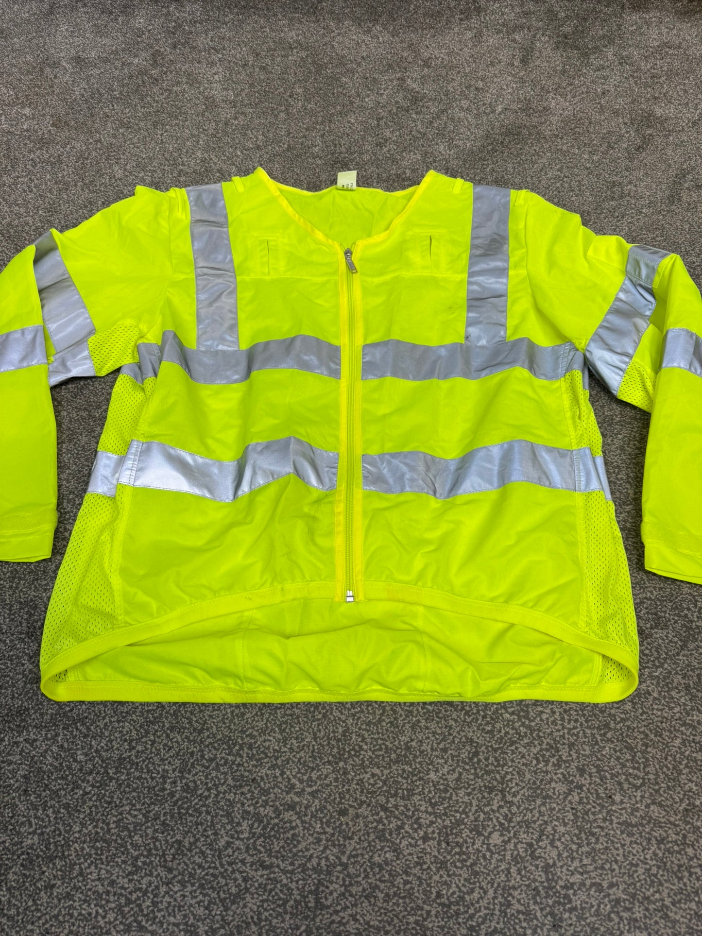 Ex Police Hi Vis Lightweight Cycling Vest Long Sleeve - Medium