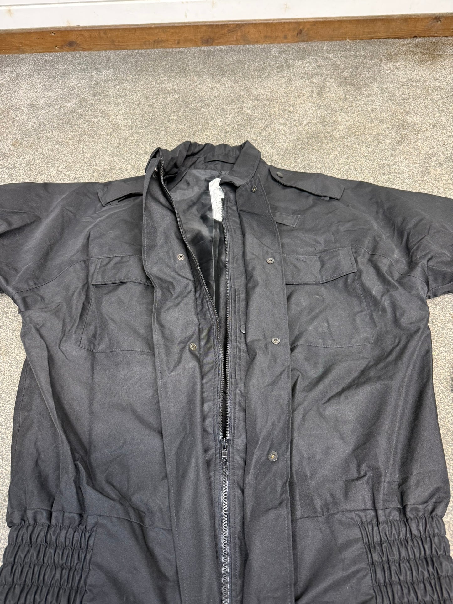 Ex Police Black Bomber Jacket Waterproof & Breathable - Medium Security Walking Work