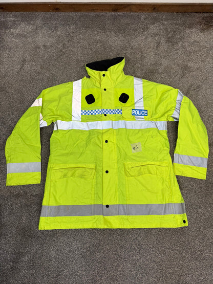 5x Ex Police Hi-Vis Waterproof Quilted Jacket Coat Job Lot BADGED Mixed Bundle