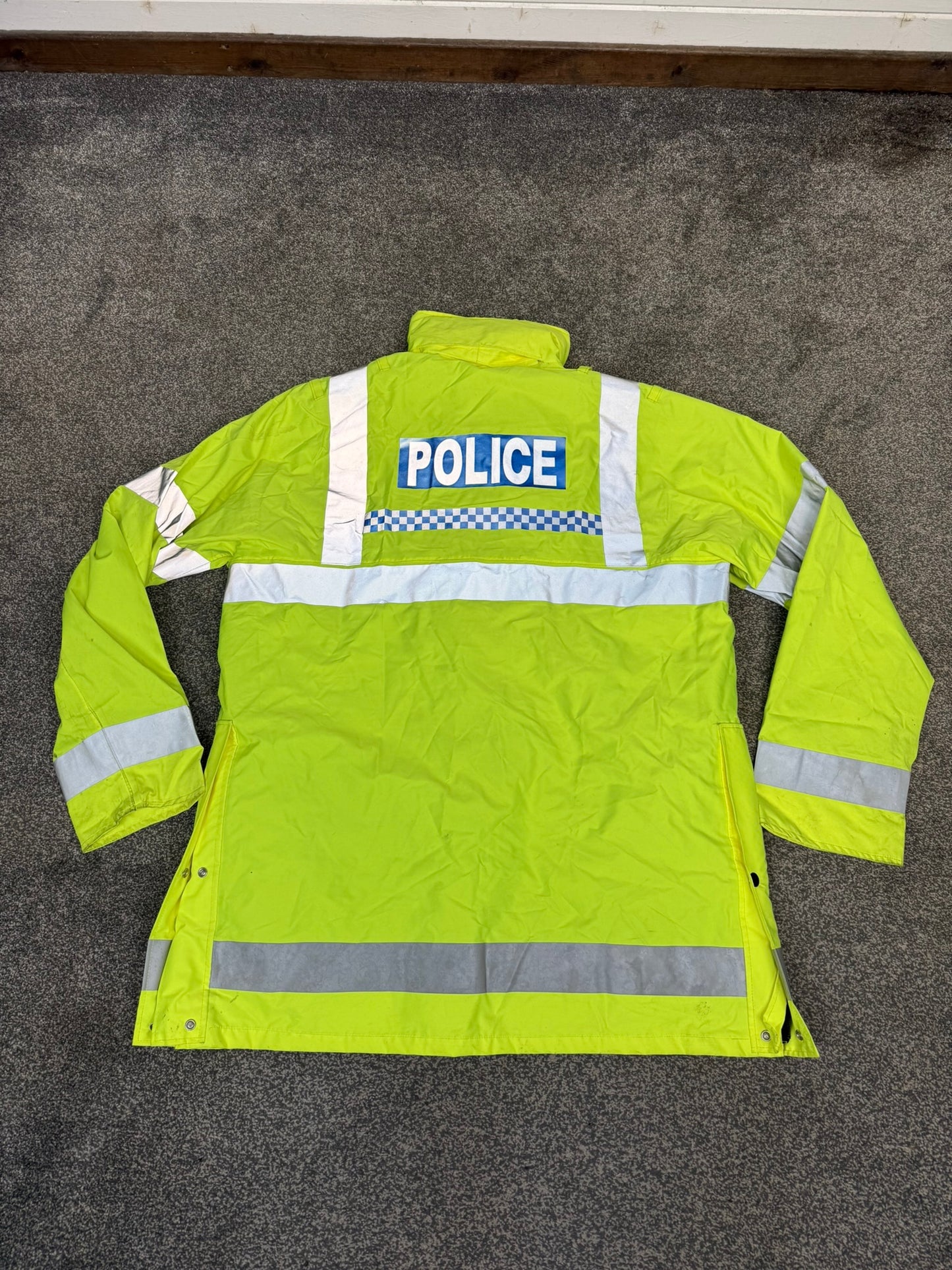 5x Ex Police Hi-Vis Waterproof Quilted Jacket Coat Job Lot BADGED Mixed Bundle