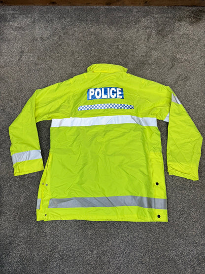 5x Ex Police Hi-Vis Waterproof Quilted Jacket Coat Job Lot BADGED Mixed Bundle