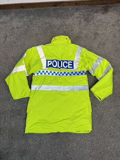 5x Ex Police Hi-Vis Waterproof Quilted Jacket Coat Job Lot BADGED Mixed Bundle