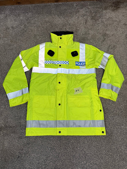 5x Ex Police Hi-Vis Waterproof Quilted Jacket Coat Job Lot BADGED Mixed Bundle